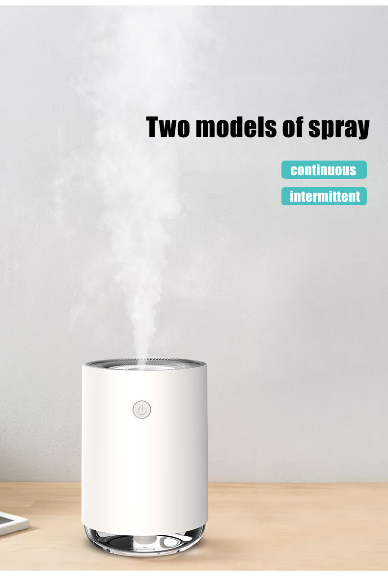 Small humidifier with dual spray mist mode