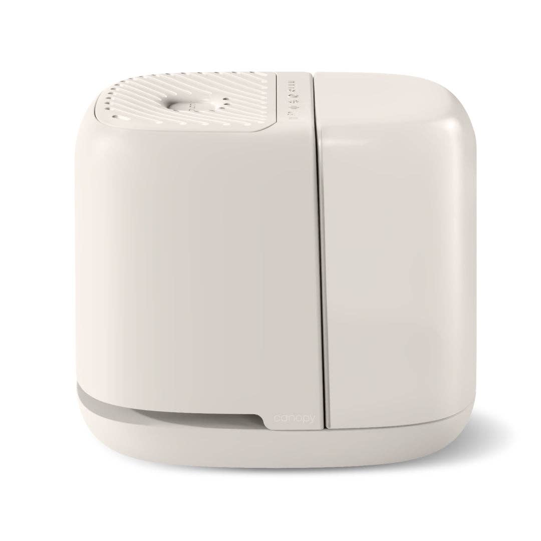 Lifestyle image of humidifier on living room console