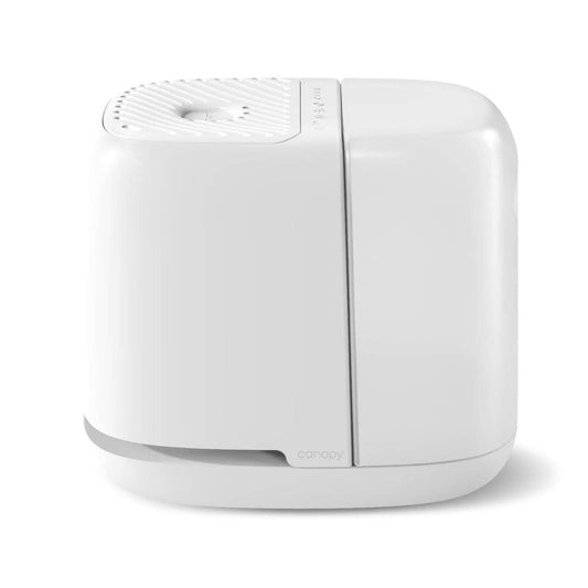 Premium humidifier in white minimalist studio lighting