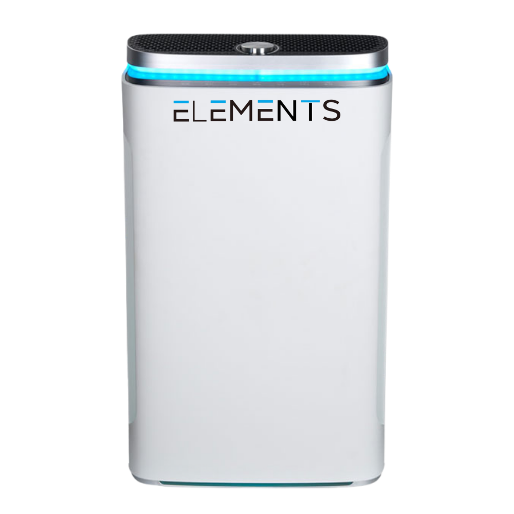 Premium humidifier with modern curved design and white matte finish