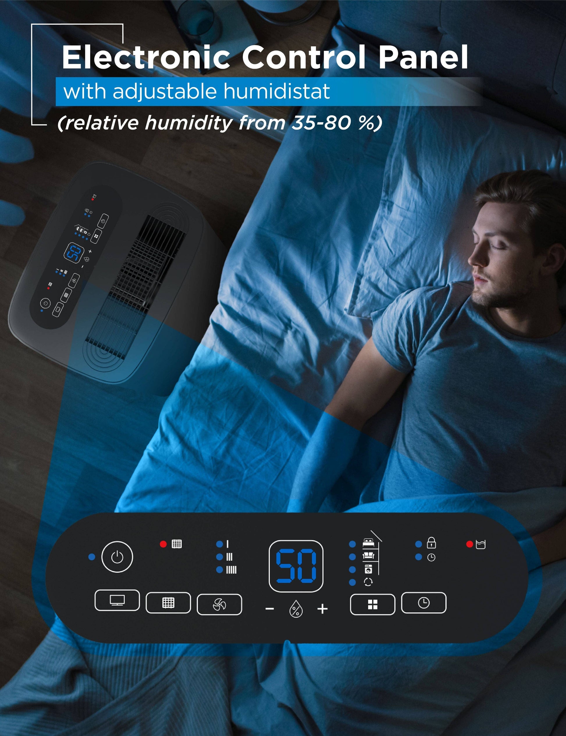 Close-up of water tank and mist outlet detail